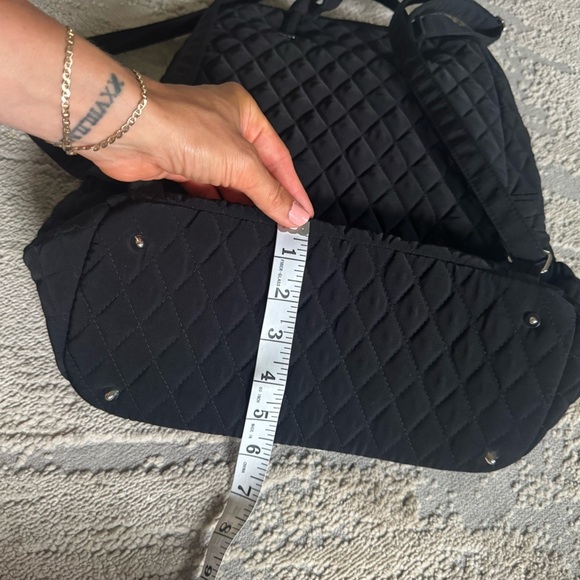 Vera Bradley black Diamond Quilted Microfiber Backpack - Picture 6 of 15